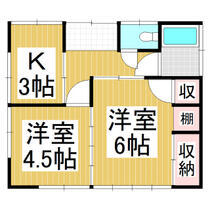 堀内アパート  ｜ 長野県飯田市鼎上山（賃貸一戸建2K・--・34.65㎡） その2