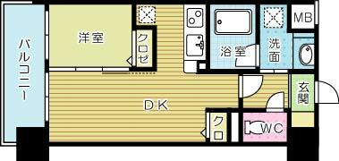 ルネッサンス２１小倉東　（分譲賃貸） 702｜福岡県北九州市小倉北区片野新町１丁目(賃貸マンション1DK・7階・29.29㎡)の写真 その2