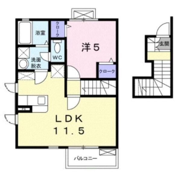 ワイズガーデン｜東京都世田谷区瀬田２丁目(賃貸アパート1LDK・2階・40.44㎡)の写真 その2