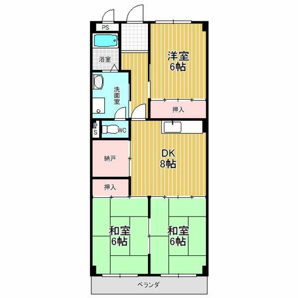 ライムヴィラ 702｜愛知県名古屋市守山区小幡太田(賃貸マンション3SDK・7階・63.10㎡)の写真 その2