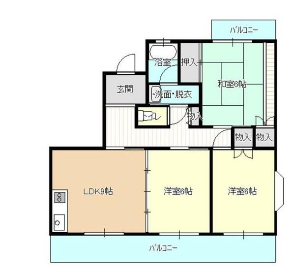 パラシオンマルクＩＩ 306｜静岡県浜松市中央区積志町(賃貸マンション3DK・3階・65.84㎡)の写真 その2