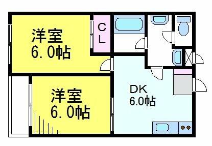 東京都三鷹市上連雀４丁目(賃貸マンション2DK・2階・42.35㎡)の写真 その2