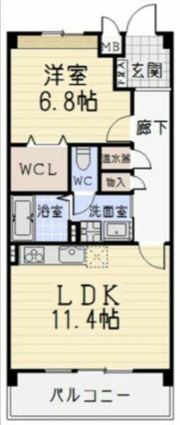 愛知県名古屋市北区如意１丁目(賃貸マンション1LDK・4階・48.52㎡)の写真 その2