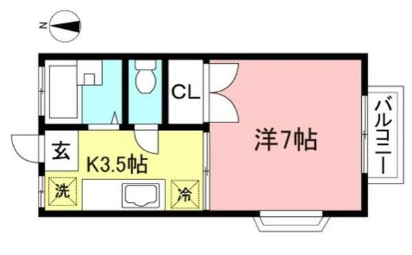 美のわハイツ 101｜東京都三鷹市大沢２丁目(賃貸アパート1K・1階・23.19㎡)の写真 その2