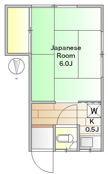 東京都世田谷区東玉川１丁目(賃貸アパート1K・2階・16.50㎡)の写真 その2