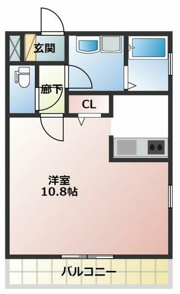 Ｃｕｏｒｅ　Ｒｉｃｃｏ 201｜愛知県豊川市国府町豊成(賃貸アパート1K・2階・28.03㎡)の写真 その2