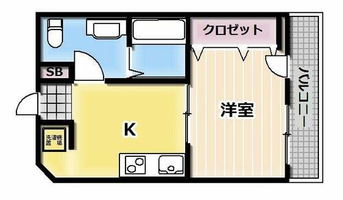 大阪府寝屋川市香里新町（マンション）の賃貸物件の間取り