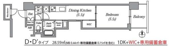 愛知県名古屋市北区平安２丁目(賃貸マンション1DK・4階・28.59㎡)の写真 その2