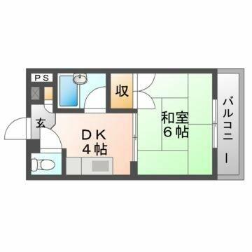 大阪府大阪市東淀川区東淡路４丁目(賃貸マンション1DK・2階・22.68㎡)の写真 その2