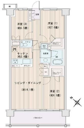 同じ建物の物件間取り写真 - ID:213103649431