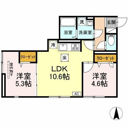 同じ建物の物件間取り写真 - ID:213102635103