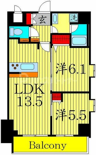 Ｓｐｌｅｎｄｉｄｅ大山 1402｜東京都板橋区大山金井町(賃貸マンション2LDK・14階・56.42㎡)の写真 その2
