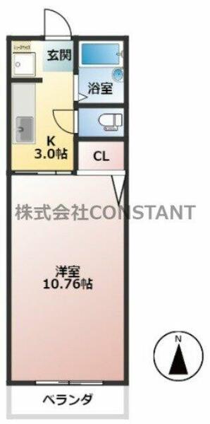 レジデンス南昭和｜徳島県徳島市南昭和町４丁目(賃貸マンション1K・4階・28.67㎡)の写真 その2