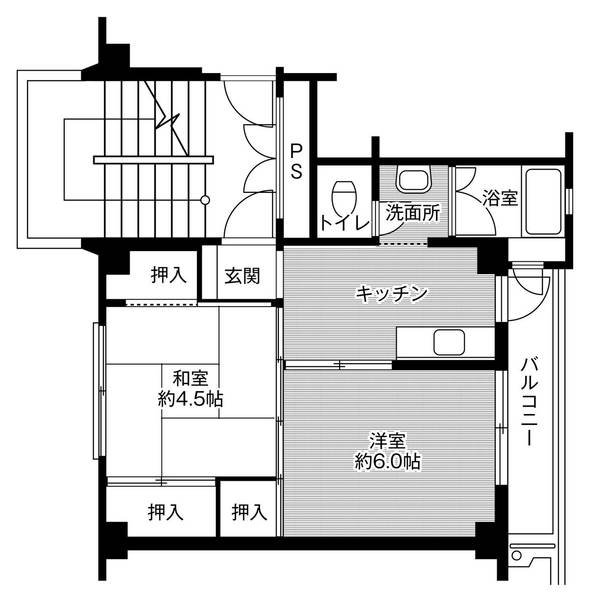 ビレッジハウス泉野２号棟 0301｜青森県青森市大字泉野(賃貸マンション2K・3階・33.51㎡)の写真 その2