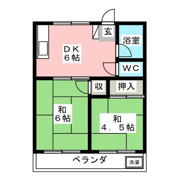 グリーンヒルコーポ A｜東京都八王子市小比企町(賃貸マンション2DK・2階・32.75㎡)の写真 その2