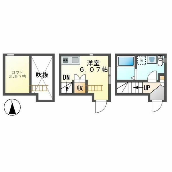 アースクエイク白水南棟 103｜愛知県名古屋市南区白水町(賃貸アパート1R・2階・20.08㎡)の写真 その2