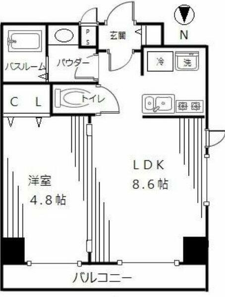 Ｍａｔｓｕｔａｋａ　Ｏｘｆｏｒｄ　Ｃｏｕｒｔ 601｜東京都中野区中央４丁目(賃貸マンション1LDK・6階・29.29㎡)の写真 その2