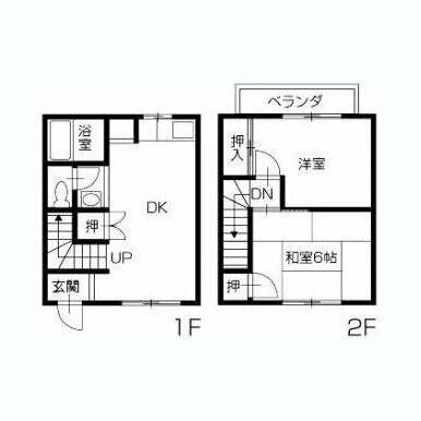 コーポ交成Ａ｜徳島県徳島市昭和町８丁目(賃貸タウンハウス2LDK・--・49.50㎡)の写真 その2