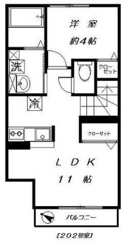 東京都世田谷区砧８丁目(賃貸アパート1LDK・2階・38.33㎡)の写真 その2