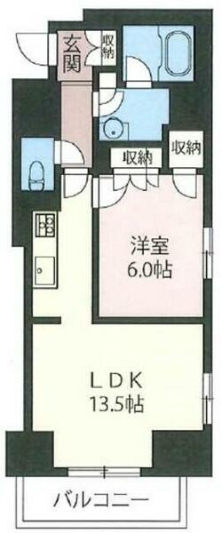 プライムメゾン市谷山伏町 202｜東京都新宿区市谷山伏町(賃貸マンション1LDK・2階・48.72㎡)の写真 その2