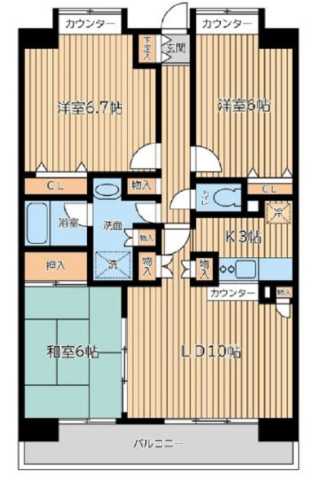 東京都江戸川区西葛西３丁目(賃貸マンション2SLDK・5階・70.00㎡)の写真 その2