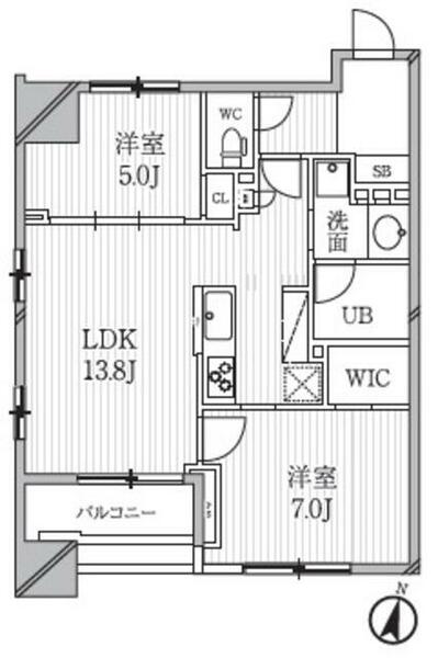 グランパセオ明大前 801｜東京都世田谷区松原２丁目(賃貸マンション2LDK・8階・57.26㎡)の写真 その2