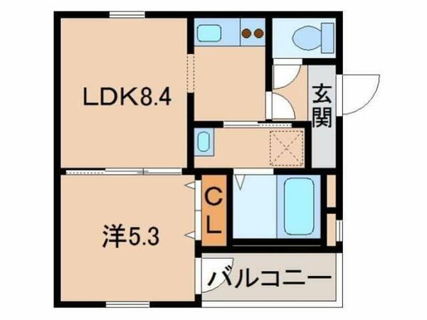 和歌山県和歌山市鷺ノ森明神丁(賃貸アパート1LDK・1階・34.22㎡)の写真 その2