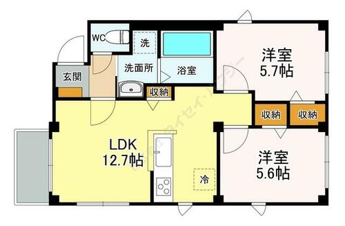 同じ建物の物件間取り写真 - ID:214054479349