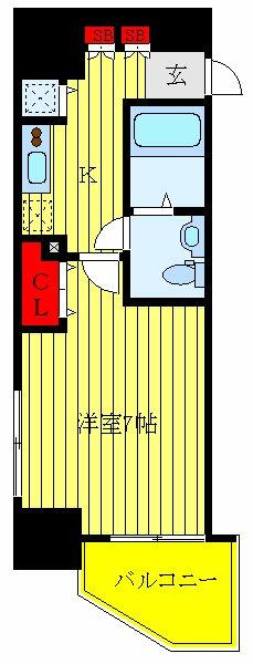 東京都台東区竜泉２丁目(賃貸マンション1K・8階・25.97㎡)の写真 その2