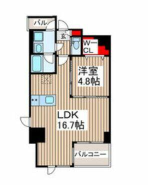 ＴＯＲＩＫＯＥ　ＴＵＲＲＩＳ 903｜東京都台東区鳥越１丁目(賃貸マンション1LDK・9階・47.54㎡)の写真 その2