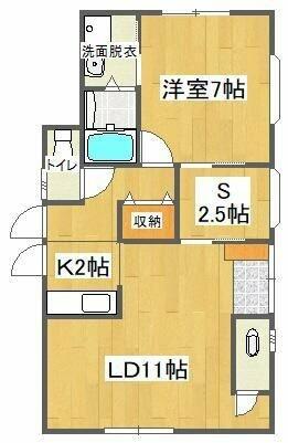 ラバーズハウス川内｜徳島県徳島市川内町加賀須野(賃貸アパート2LDK・1階・54.65㎡)の写真 その2