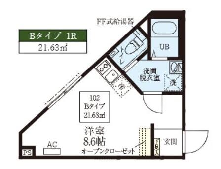 レピュア豊島園レジデンス 102｜東京都練馬区早宮３丁目(賃貸マンション1R・1階・21.63㎡)の写真 その2