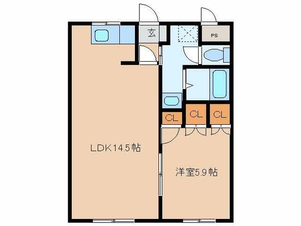 奈良県吉野郡大淀町大字新野(賃貸マンション1LDK・1階・45.36㎡)の写真 その2