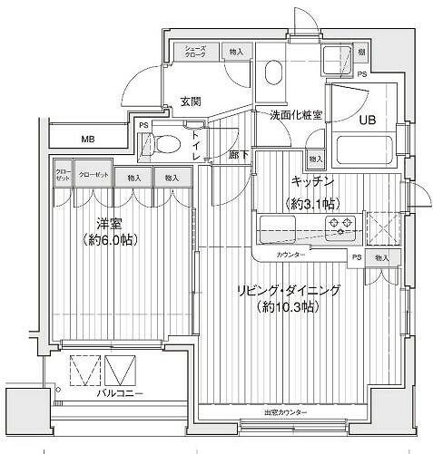 ドゥーエ銀座イーストⅡ 303｜東京都中央区入船３丁目(賃貸マンション1LDK・3階・47.35㎡)の写真 その2