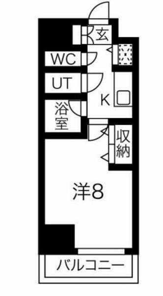 大阪府大阪市北区本庄東３丁目(賃貸マンション1K・8階・26.04㎡)の写真 その2