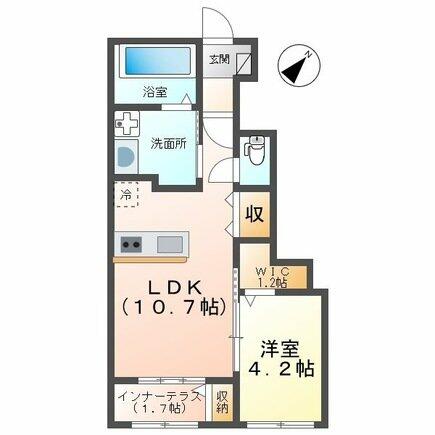 ルナ　クレセンテ～Ｌｕｎａ　Ｃｒｅｃｅｎｔｅ～ 103｜千葉県柏市大井(賃貸アパート1LDK・1階・43.96㎡)の写真 その2