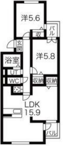 同じ建物の物件間取り写真 - ID:212041973848