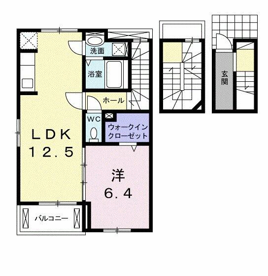 愛知県春日井市東野町７丁目(賃貸アパート1LDK・3階・54.17㎡)の写真 その2