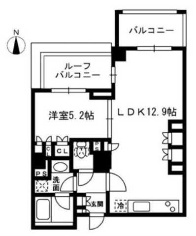 東京都新宿区中落合１丁目(賃貸マンション1LDK・5階・42.78㎡)の写真 その2