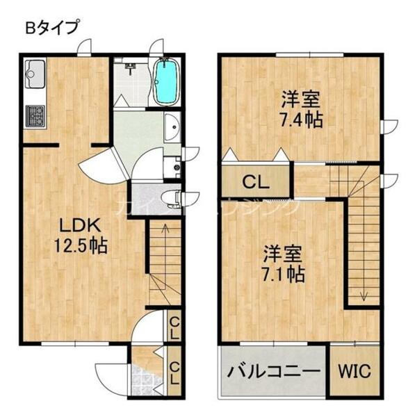 デルタ・ケーテイ｜大阪府岸和田市尾生町３丁目(賃貸アパート2LDK・1階・65.52㎡)の写真 その2