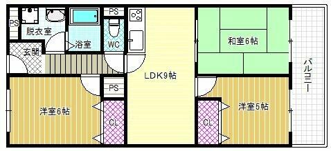 新栄プロパティー峰塚｜大阪府羽曳野市はびきの２丁目(賃貸マンション3LDK・5階・62.00㎡)の写真 その2