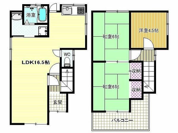 ＲＨ高見の里｜大阪府松原市高見の里５丁目(賃貸一戸建3LDK・--・70.99㎡)の写真 その2