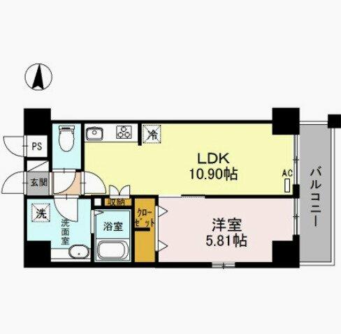 シャルム亀戸｜東京都江東区亀戸７丁目(賃貸マンション1LDK・6階・41.83㎡)の写真 その2