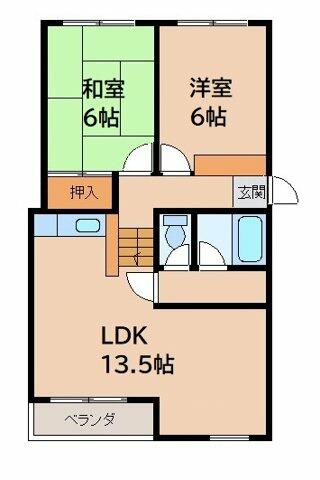 ＫアパルトマンⅡ｜和歌山県和歌山市市小路(賃貸マンション2LDK・1階・52.37㎡)の写真 その2