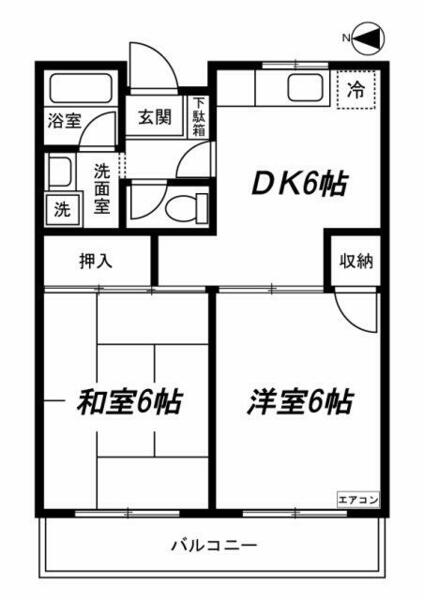 ホームズすみれが丘 102｜神奈川県横浜市都筑区すみれが丘(賃貸マンション2DK・1階・46.62㎡)の写真 その2