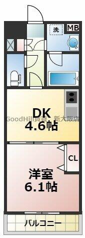 クリーデンス新大阪｜大阪府大阪市淀川区木川東４丁目(賃貸マンション1DK・6階・29.70㎡)の写真 その2