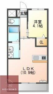 ラ・ジュネスＳＥＮＲＩ 103｜大阪府吹田市山田南(賃貸アパート1LDK・1階・37.00㎡)の写真 その1