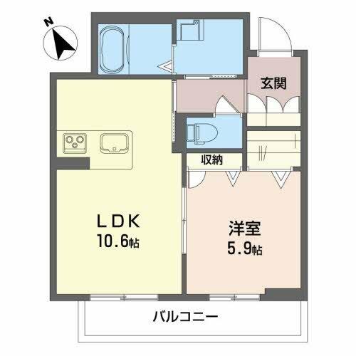 ベレオアトリエール住吉｜徳島県徳島市住吉５丁目(賃貸マンション1LDK・2階・62.36㎡)の写真 その2