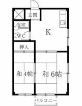 グリーンシャルマン 201 ｜ 愛知県豊田市今町２丁目（賃貸アパート2K・2階・33.12㎡） その2