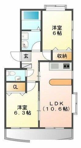 ＷＥＳＴ　ＣＯＵＲＴ　Ｎ棟の間取り